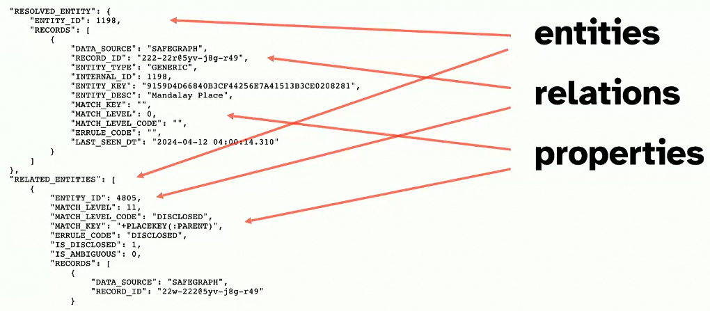 Entity Resolution Example Output