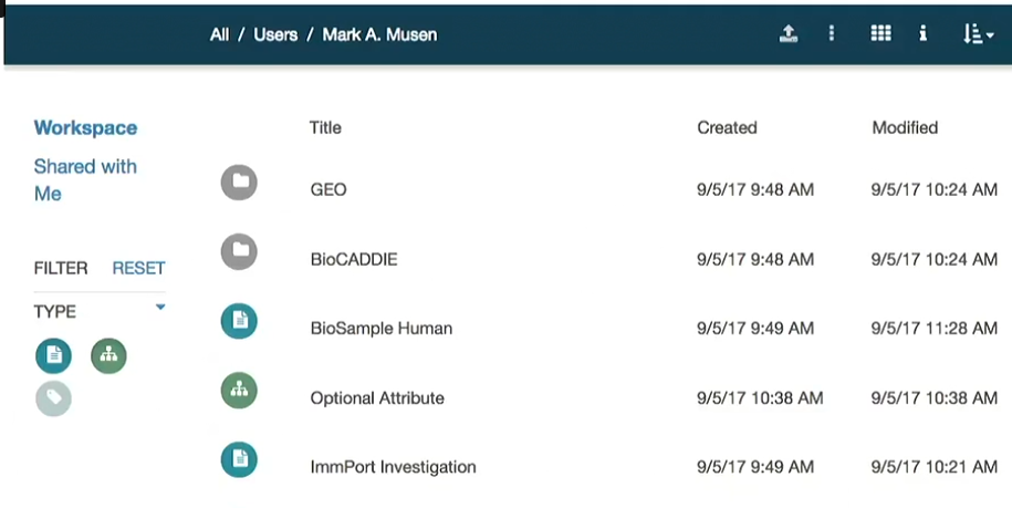 CEDAR Workbench Reporting Guidelines Screenshot