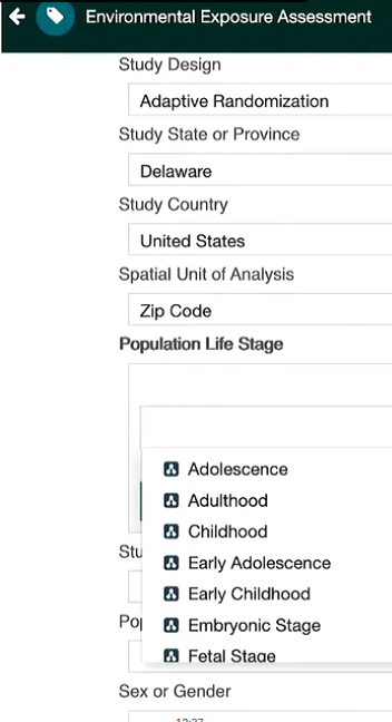 Example metadata template for a new guideline