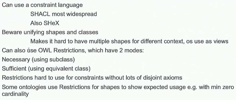 Constraints and Restrictions