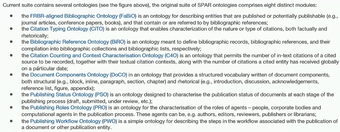 SPAR Semantic Publishing and Referencing Ontologies