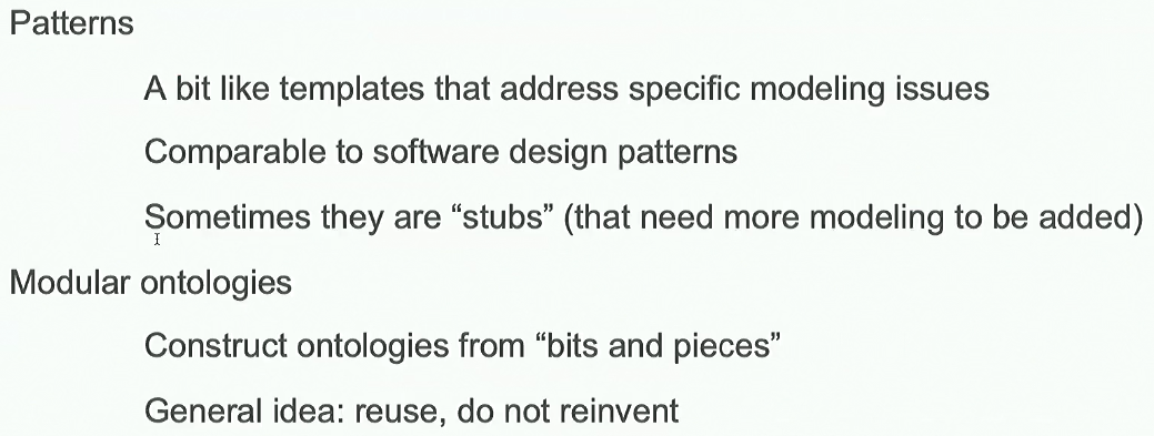 Modular Ontologies and Ontology Design Patterns